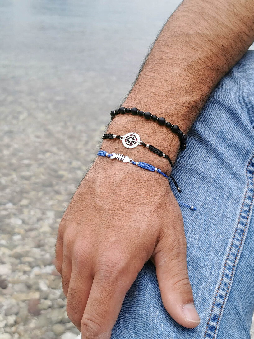 Compass men bracelet