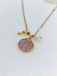 Purple shell necklace