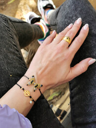 Butterfly macrame bracelet