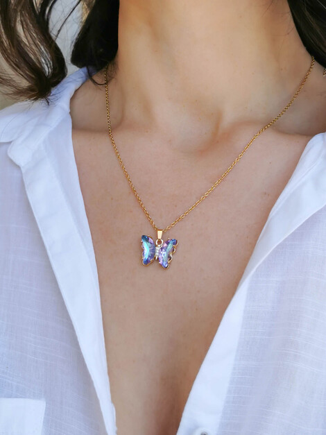 Purple Mariposa necklace