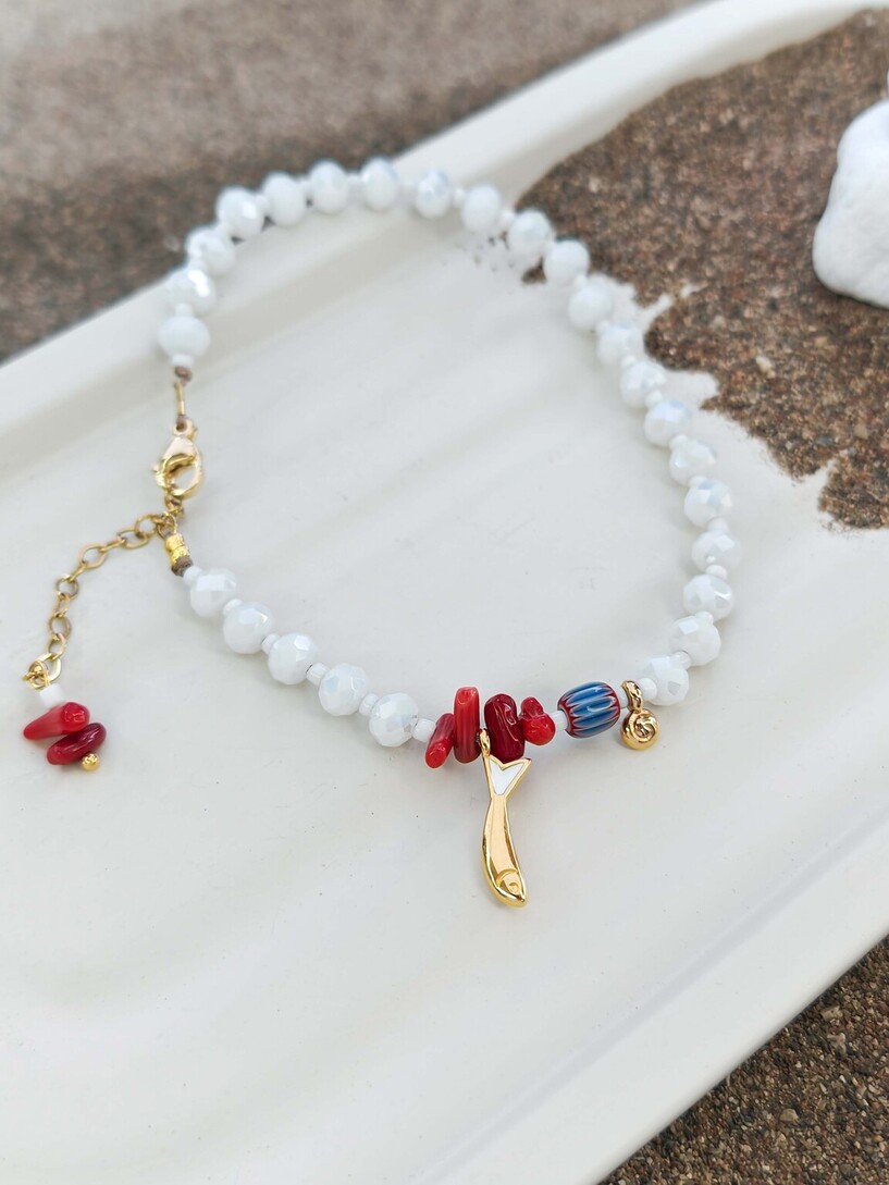 White fish anklet 