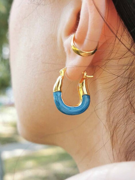 Blue Jeans stainless steel earrings