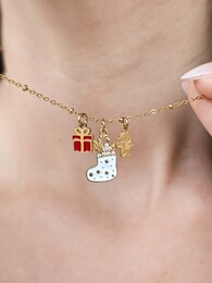 Santa boot necklace