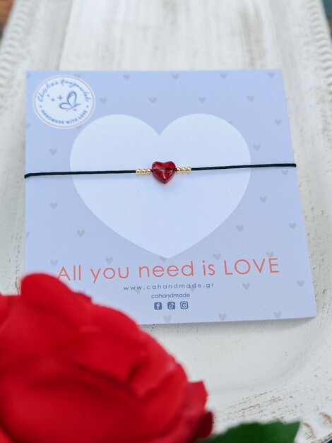 Red heart bracelet