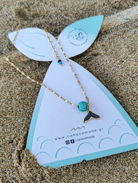 Black mermaid chain anklet