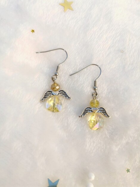 Αγγεlucky yellow earrings