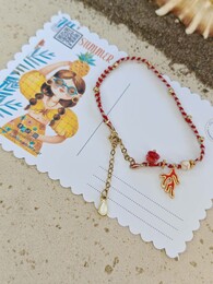 Coral anklet