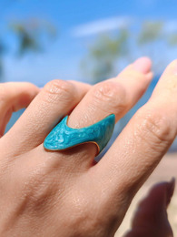 Wave stainless steel ring