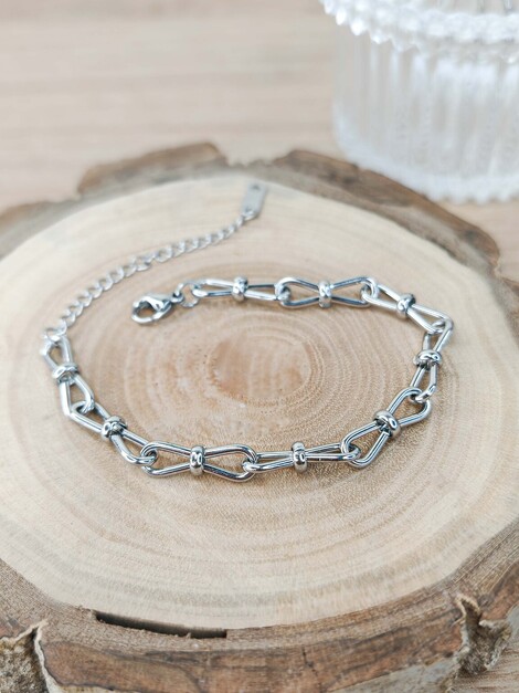 Connection stainless steel bracelet
