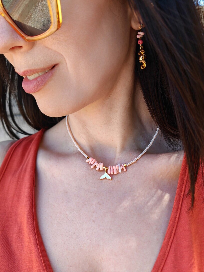 White mermaid necklace