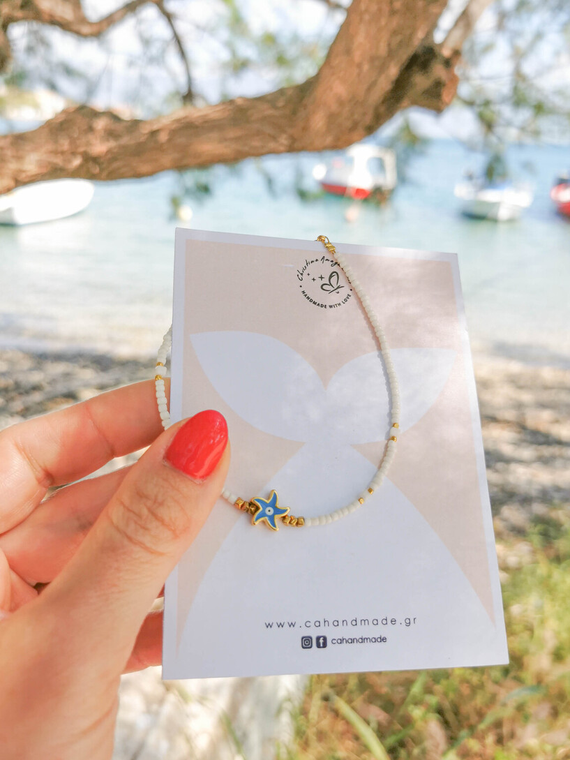 Blue Starfish anklet