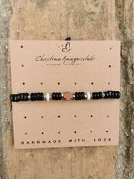 Wooden cross men bracelet