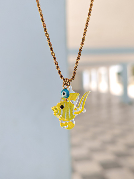 Murano fish necklace