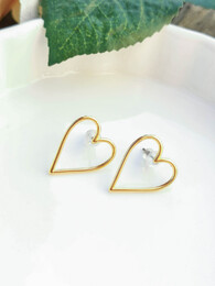 Big heart earrings