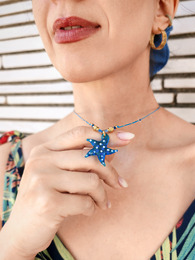 Murano starfhish necklace
