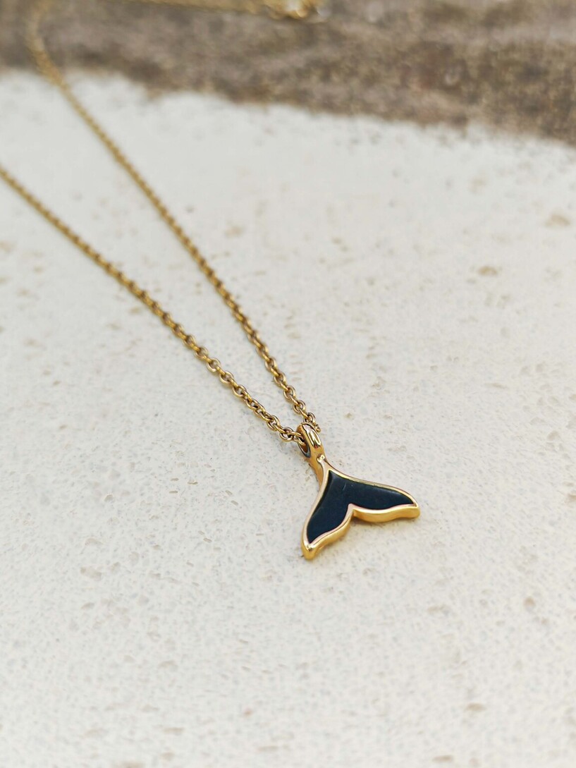 Black mermaid necklace