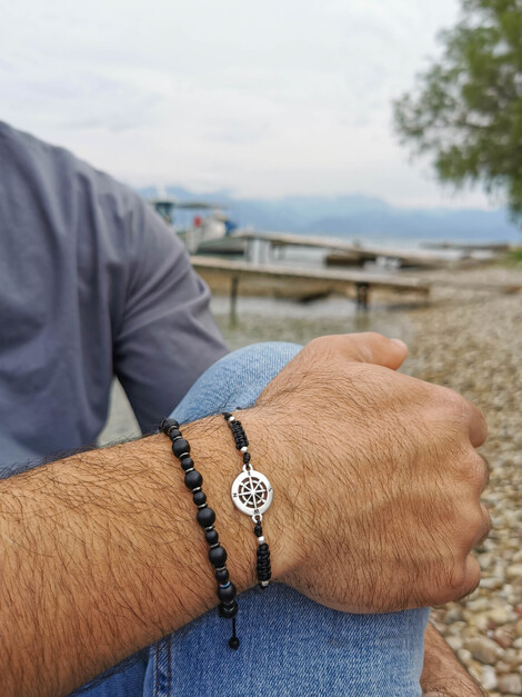 Compass men bracelet