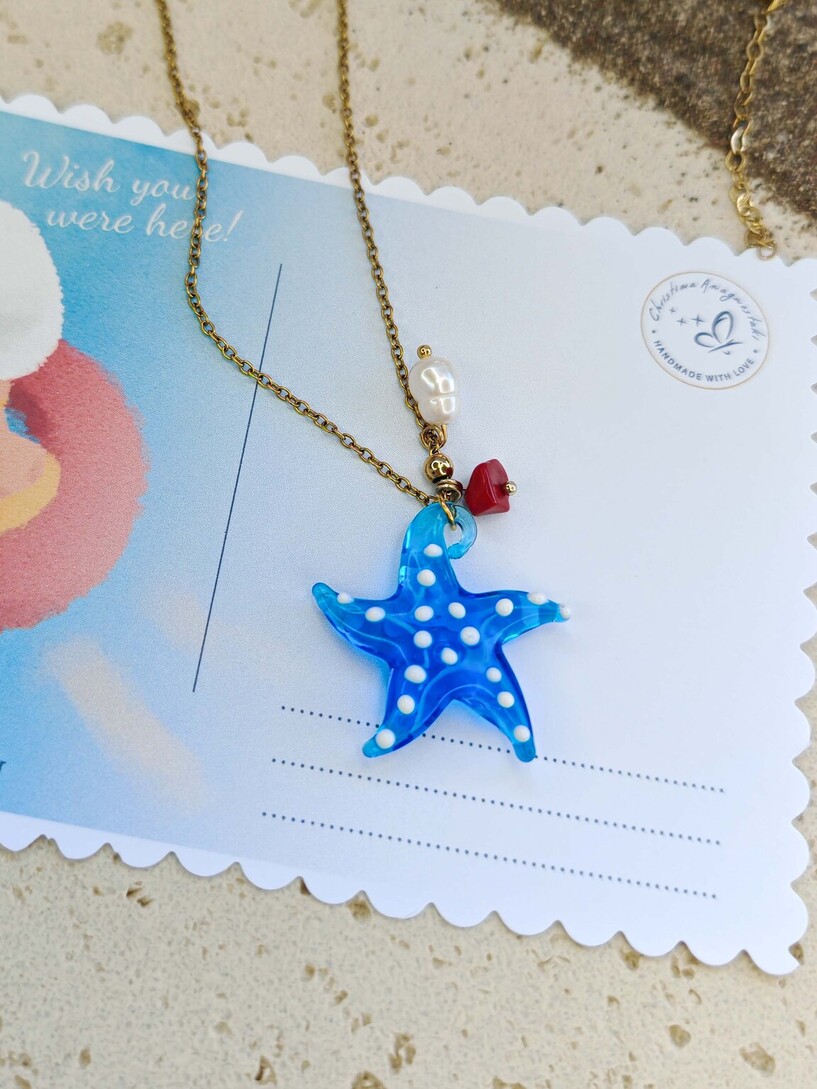 Murano starfish necklace 