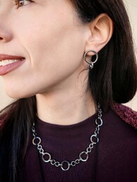 Rings stainless steel earrings