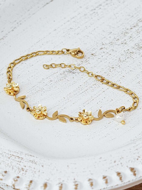 Bloom stainless steel bracelet