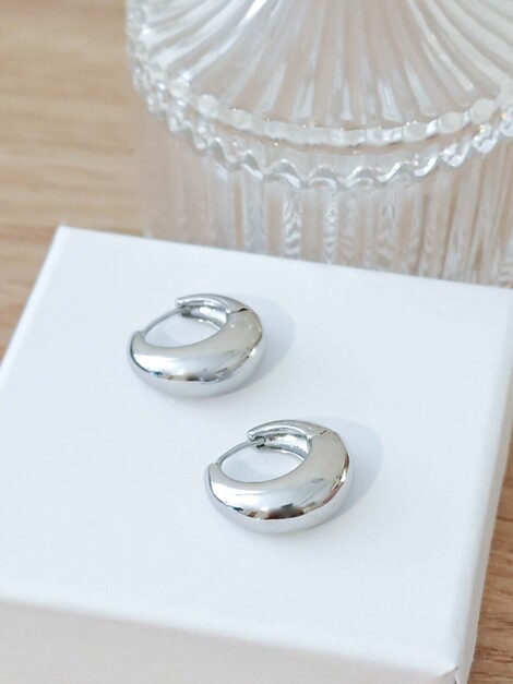 Silverakia stainless steel hoops