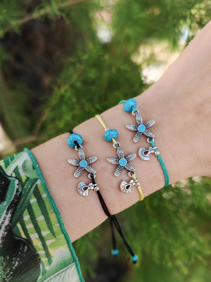 Starfish silver bracelet