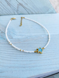 Blue Starfish anklet