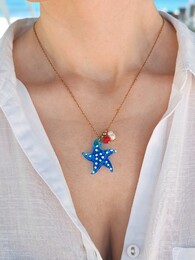 Murano starfish necklace 