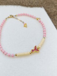 Pink candy anklet 