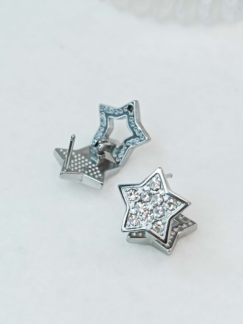 Shinny stars stainless steel hoops